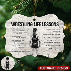 Personalized Wrestling Kid Boy Ornament - Gift For Wrestling Lovers