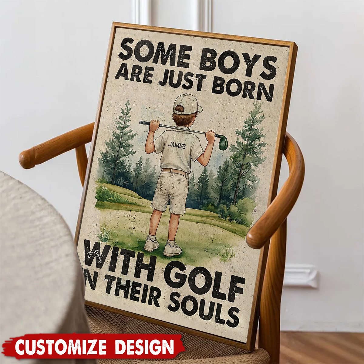Personalized Golf Boy Kid Poster - Gift For Golf Lover