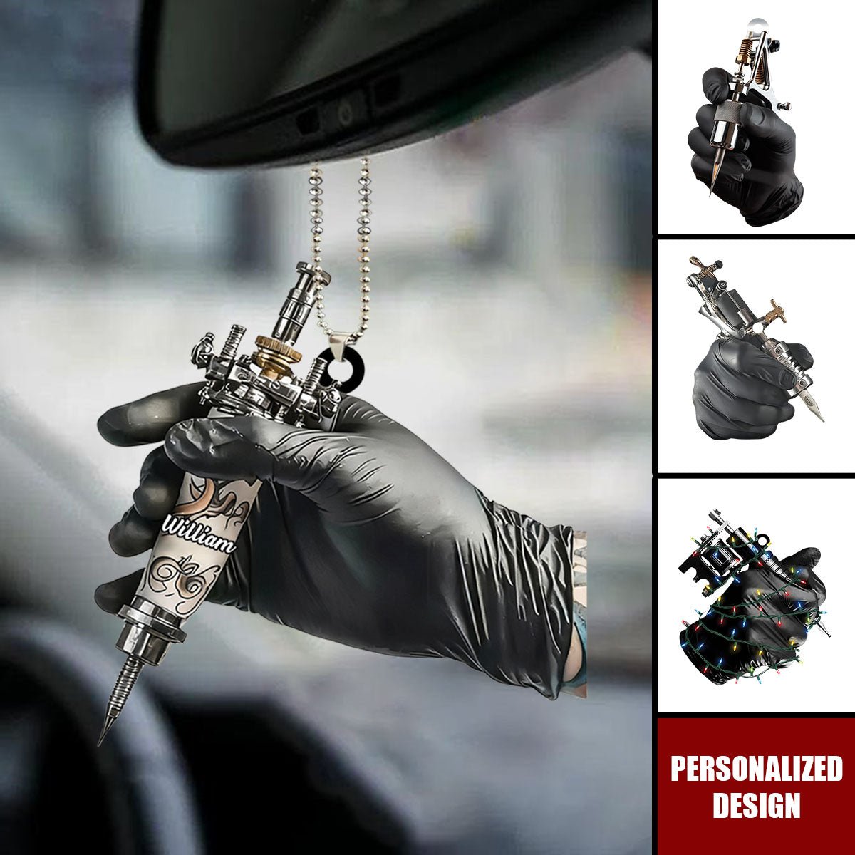 Personalized Tattoo Machine Car Ornament-Tattoo Artist Gift