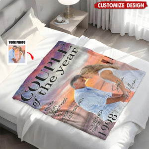 Personalized Couple Keepsake Blanket  - Choosing You Feels So Right Design