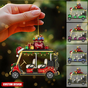 Golf Cart Ornament - Personalized Gifts For Golf Lovers