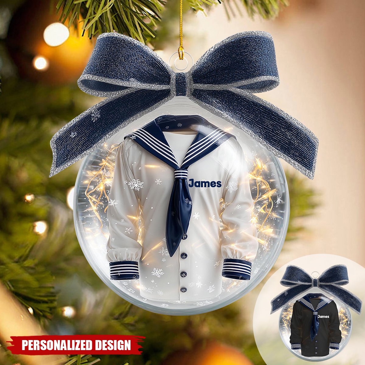 Personalized Sailor Uniform Christmas Ornament-Gift For Sailor