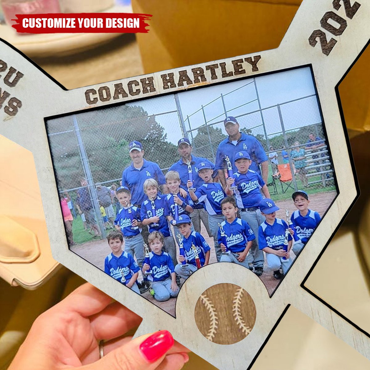 Personalized Photo Plaque for Baseball Lovers, Season End Gift for Baseball or Softball Coach