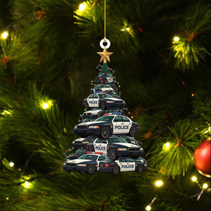Police Cars Christmas Tree Ornament-Gift for police officers-2024 New Release