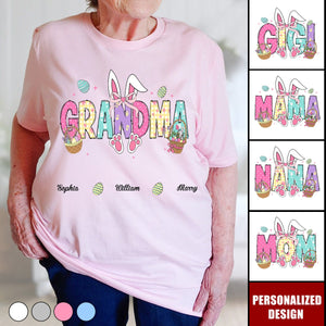 Personalized Easter Bunny T-Shirt-Gift For Grandma