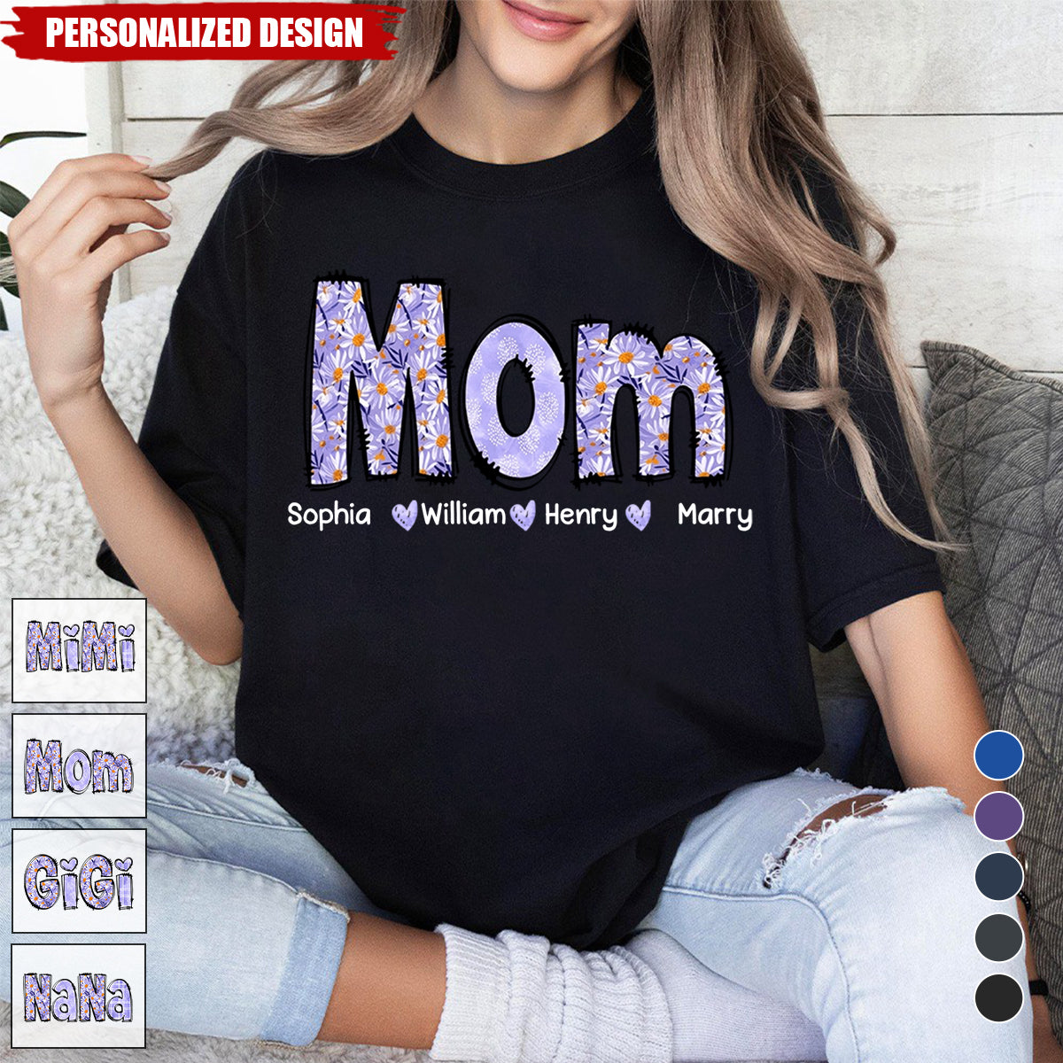 Personalized Grandma T-Shirt-Gift For Grandma