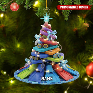 Personalized Swimming Christmas Tree Gift for Swimmers