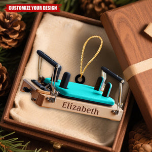 Custom Pilates Reformer Acrylic Ornament, Unique Gift for Pilates Instructor & Lover
