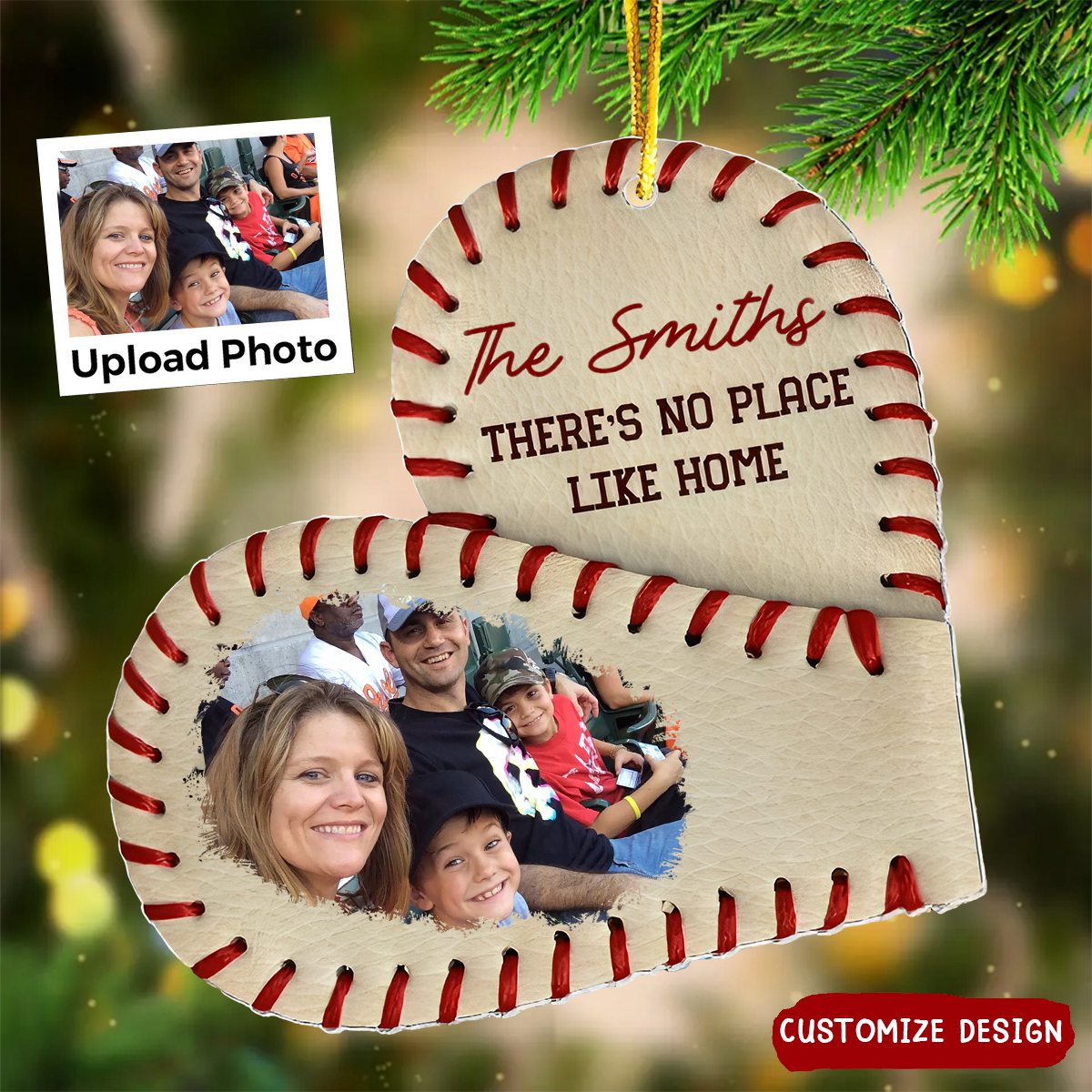 2024 New Release There's No Place Like Home - Personalized Christmas Acrylic Ornament