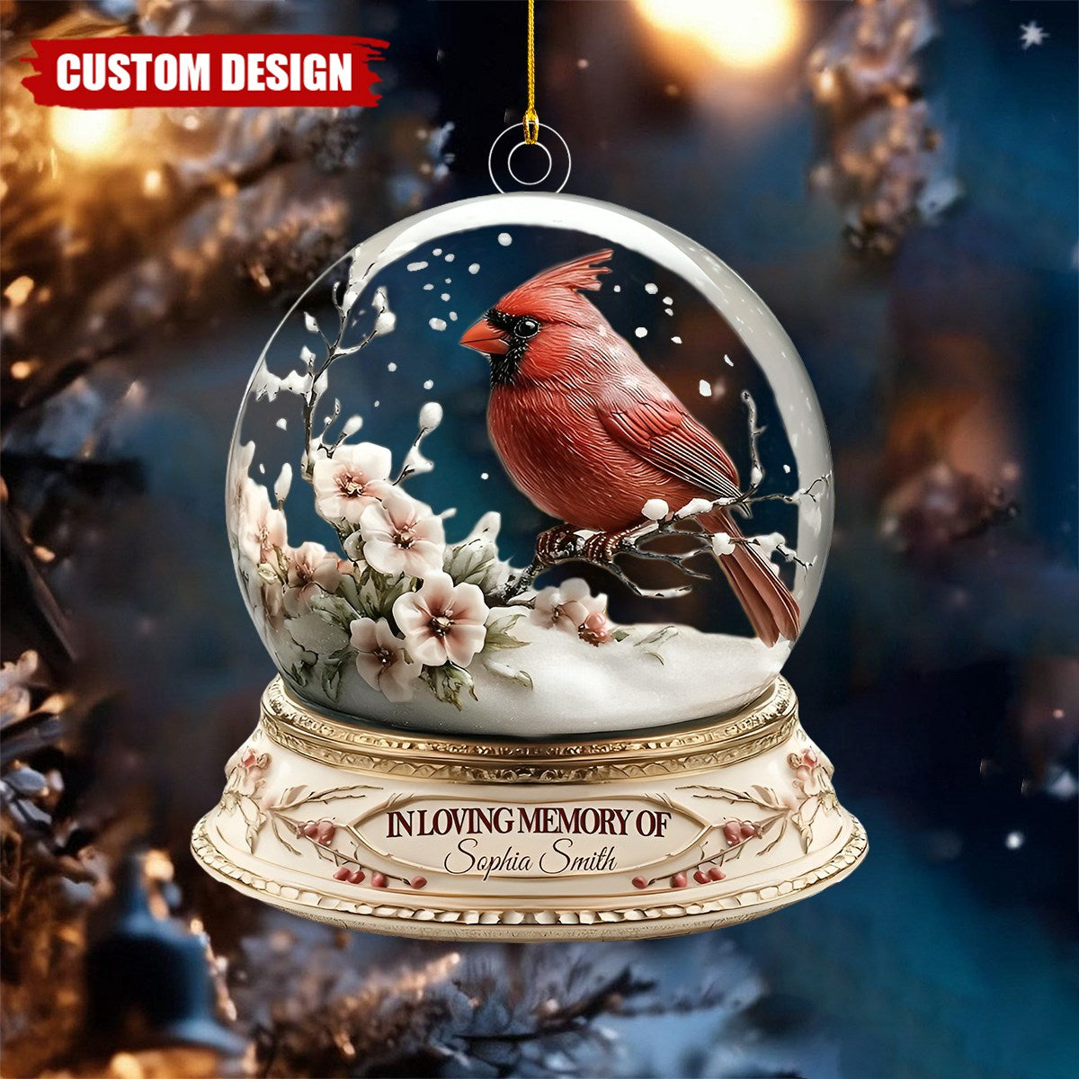 In Loving Memory - Personalized Memorial Custom Shaped Acrylic Ornament