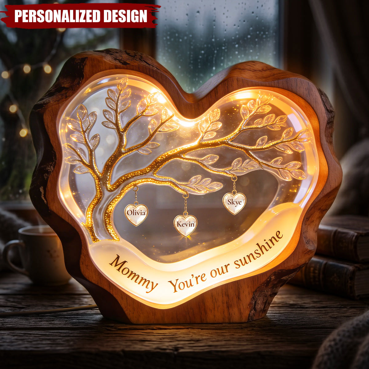 Sweet Little Love Heart Light Box-Personalized Gifts For Mom