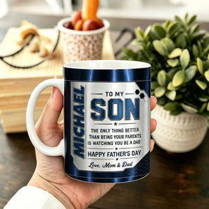 Watching You Being A Dad - Personalized Custom 3D Inflated Effect Mug