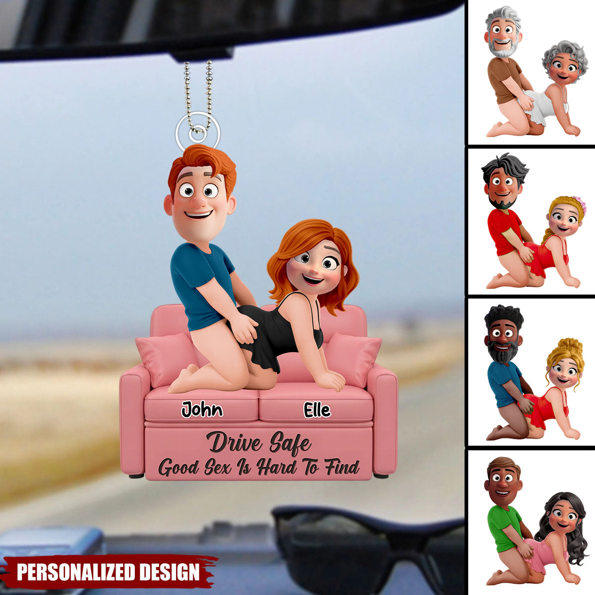 Personalized Couple Car Ornament-Gifts For Couple