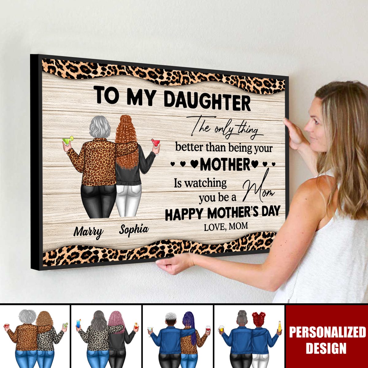 To My Daughter,Watching You Be a Mom-Personalized Poster