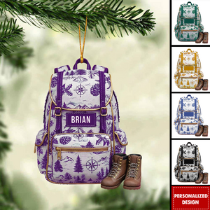Personalized Backpack Christmas Ornament-Gift for Traveler