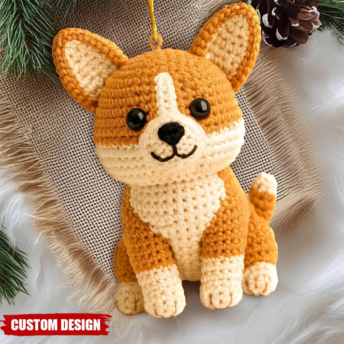 Custom Photo Crochet Ornament - Personalized Christmas Birthday Gifts For Dog Cat Lovers, Dog Dad And Mom, Cat Owners - Little Loaf Of Happiness