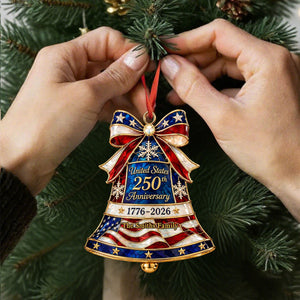 Personalized 250th Anniversary Acrylic Ornament, Christmas Patriotic Keepsake