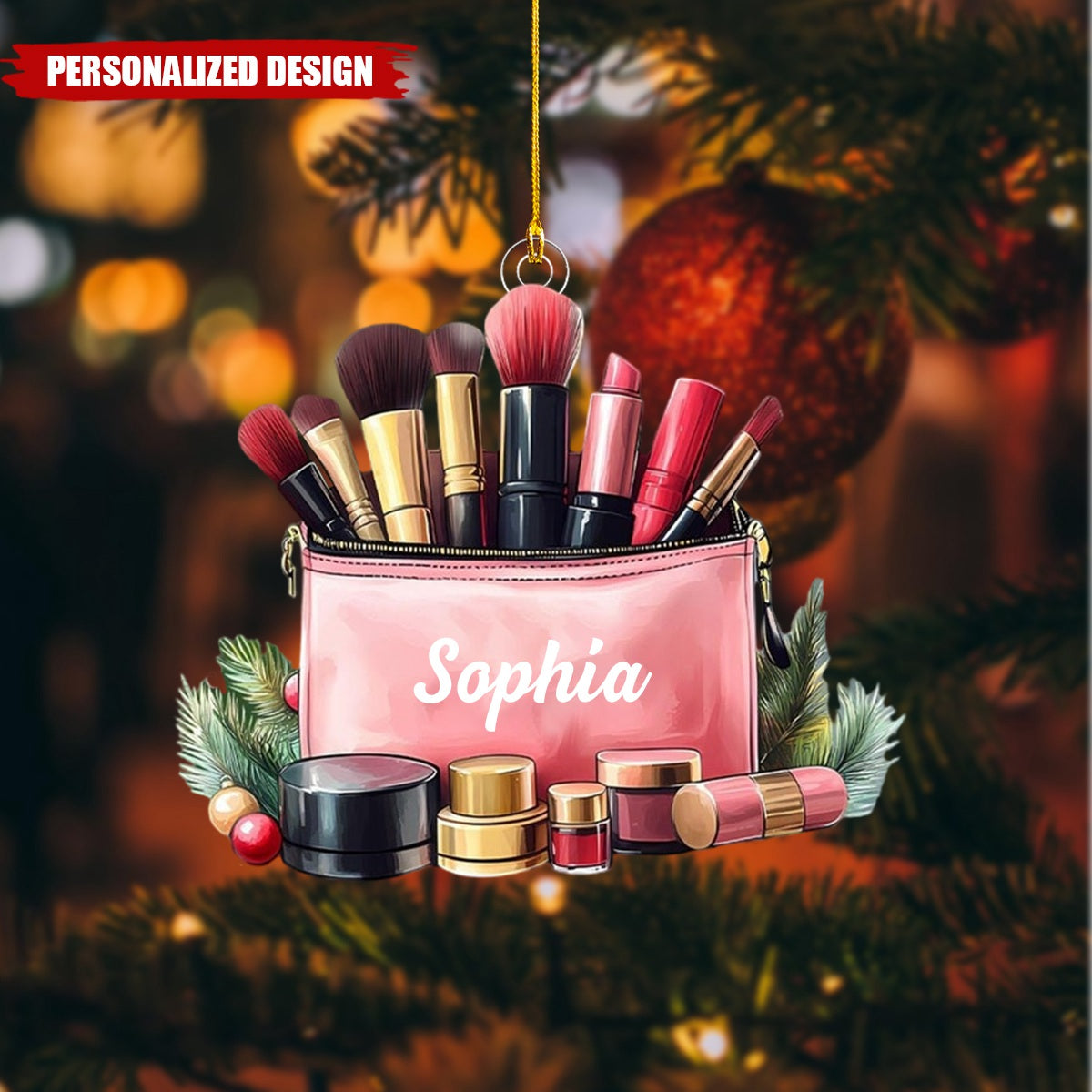 Personalized Makeup Ornament-Gift for Makeup Artist Teen Girl-2024 New Release