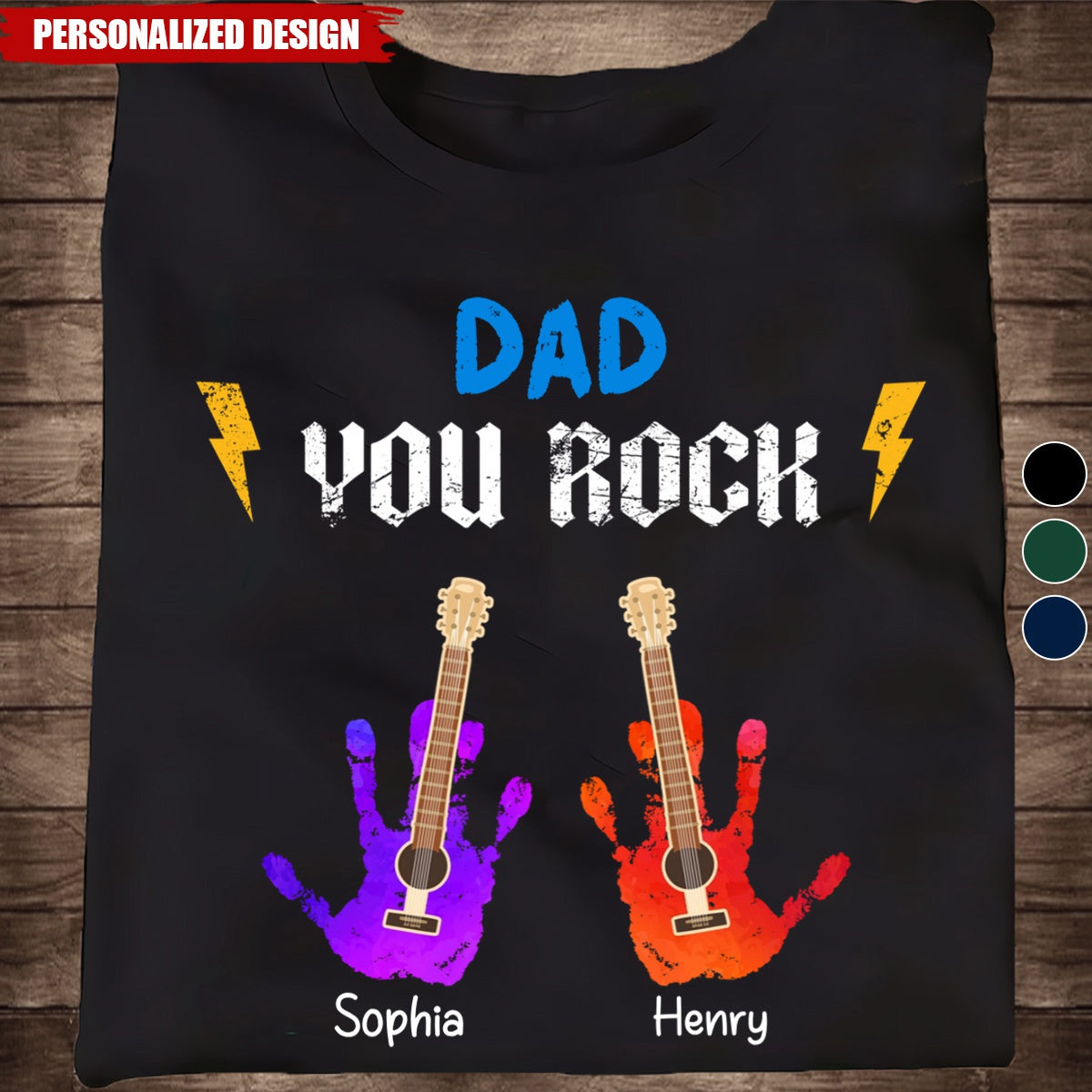 Grandpa You Rock-Personalized Shirt-Gift For Dad/Grandpa