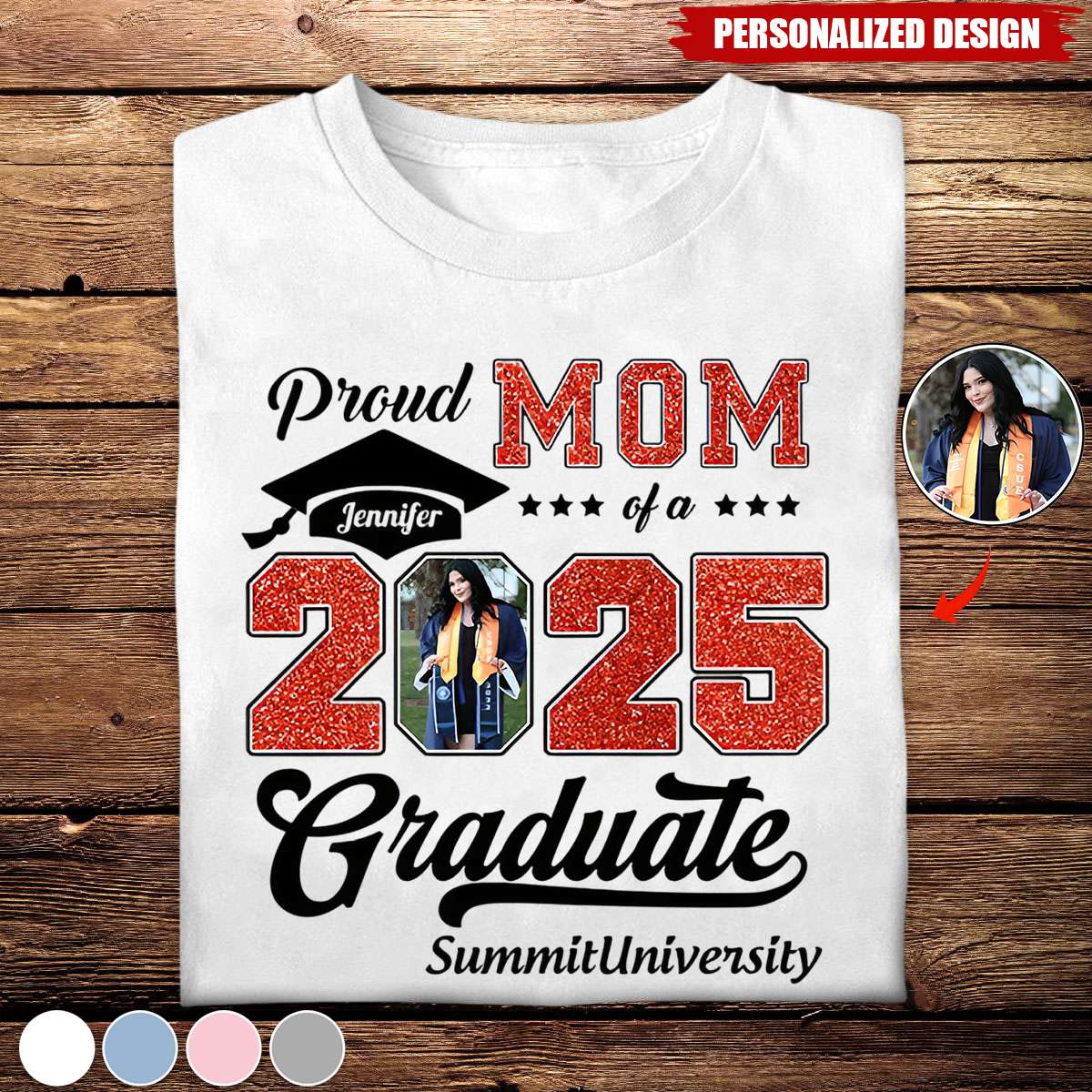 Proud Family Graduate 2025-Personalized T-Shirts-Graduation Gift