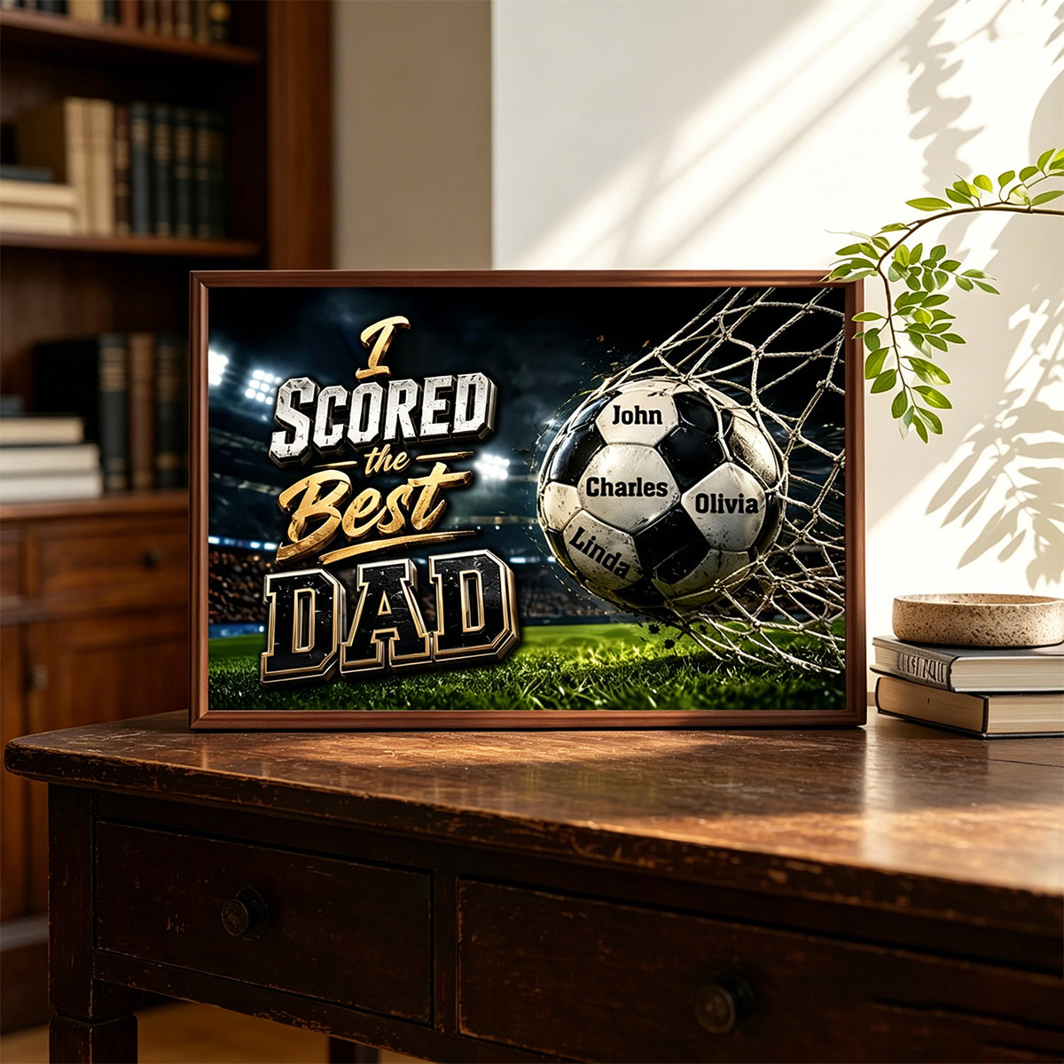 We Scored The Best Dad - Personalized Custom Soccer/Football Canvas Poster