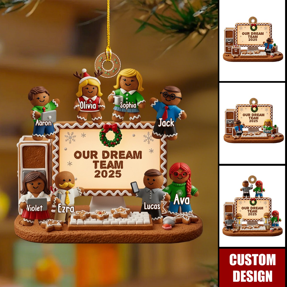 Our Dream Team - Personalized Corworker Transparent Ornament