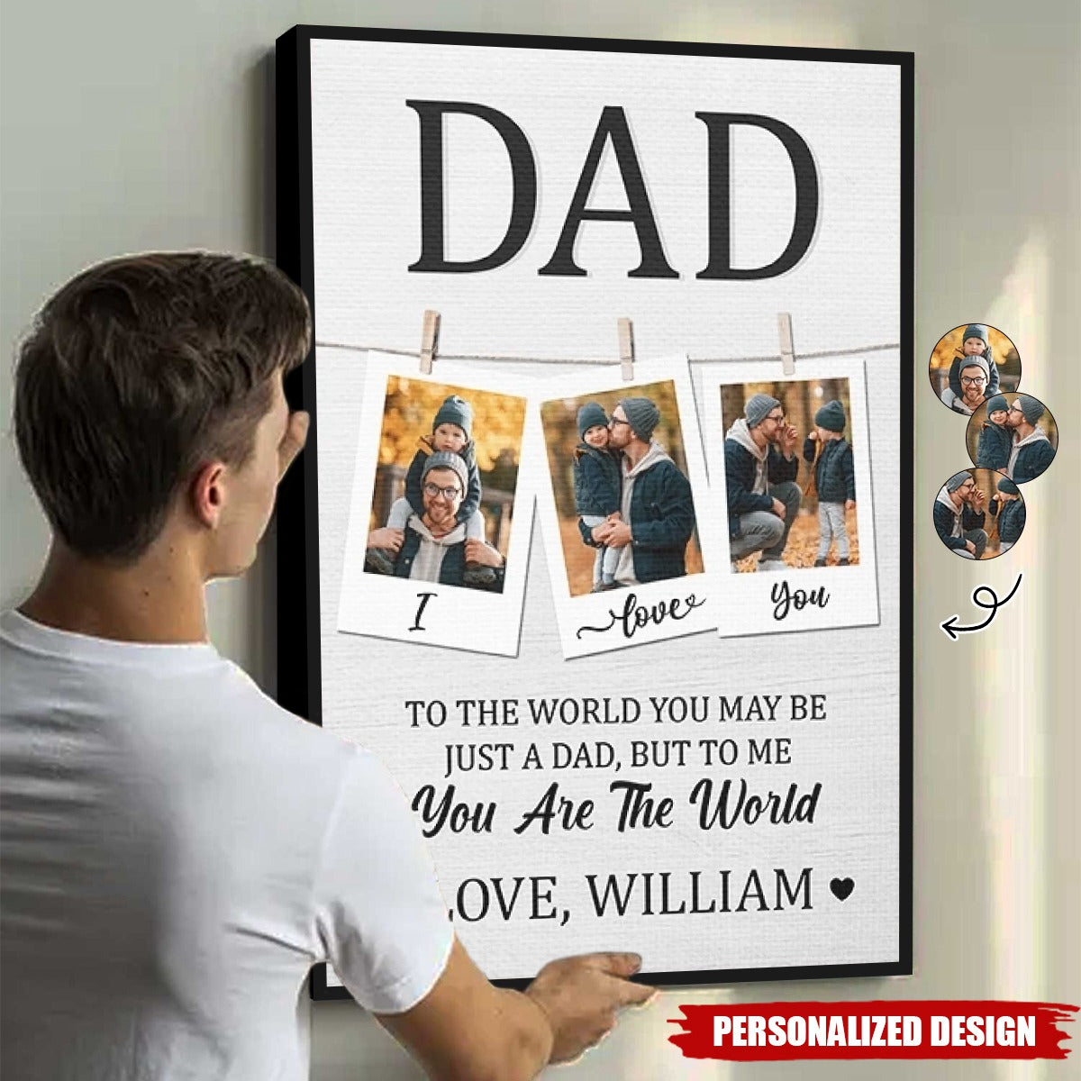 More Than Just A Dad-Personalized Vertical Poster-Gift For Dad, Grandpa