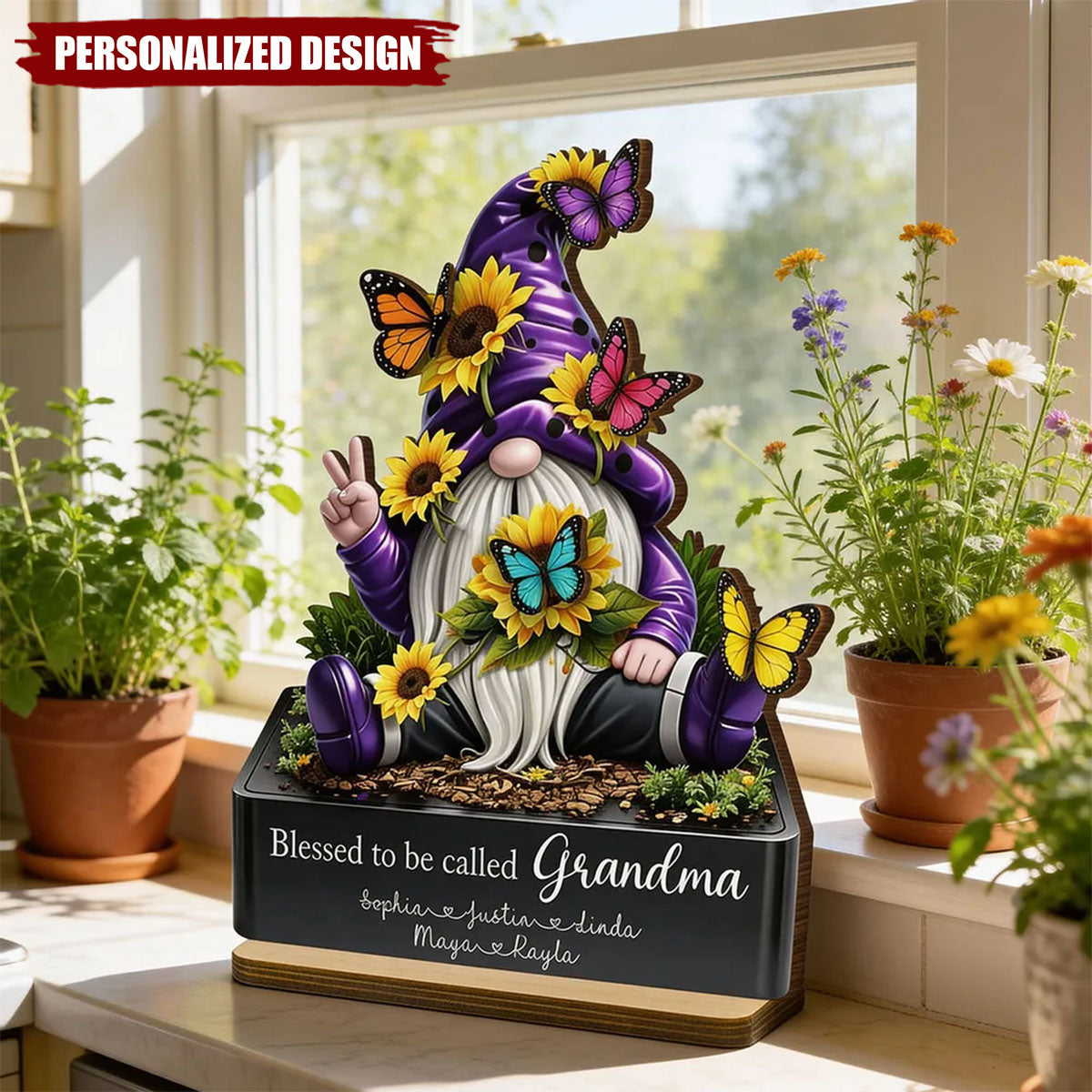 Blessed to Be Called Grandma-Personalized Wooden Plaque-Heartfelt Gift for Grandma