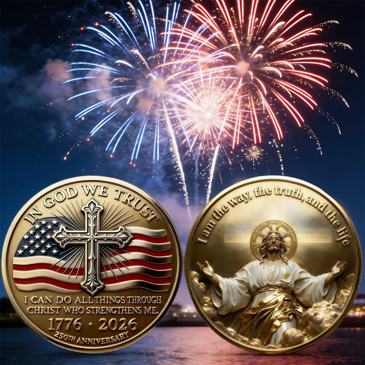 “In God We Trust” US 250th Anniversary Christian Commemorative Coin