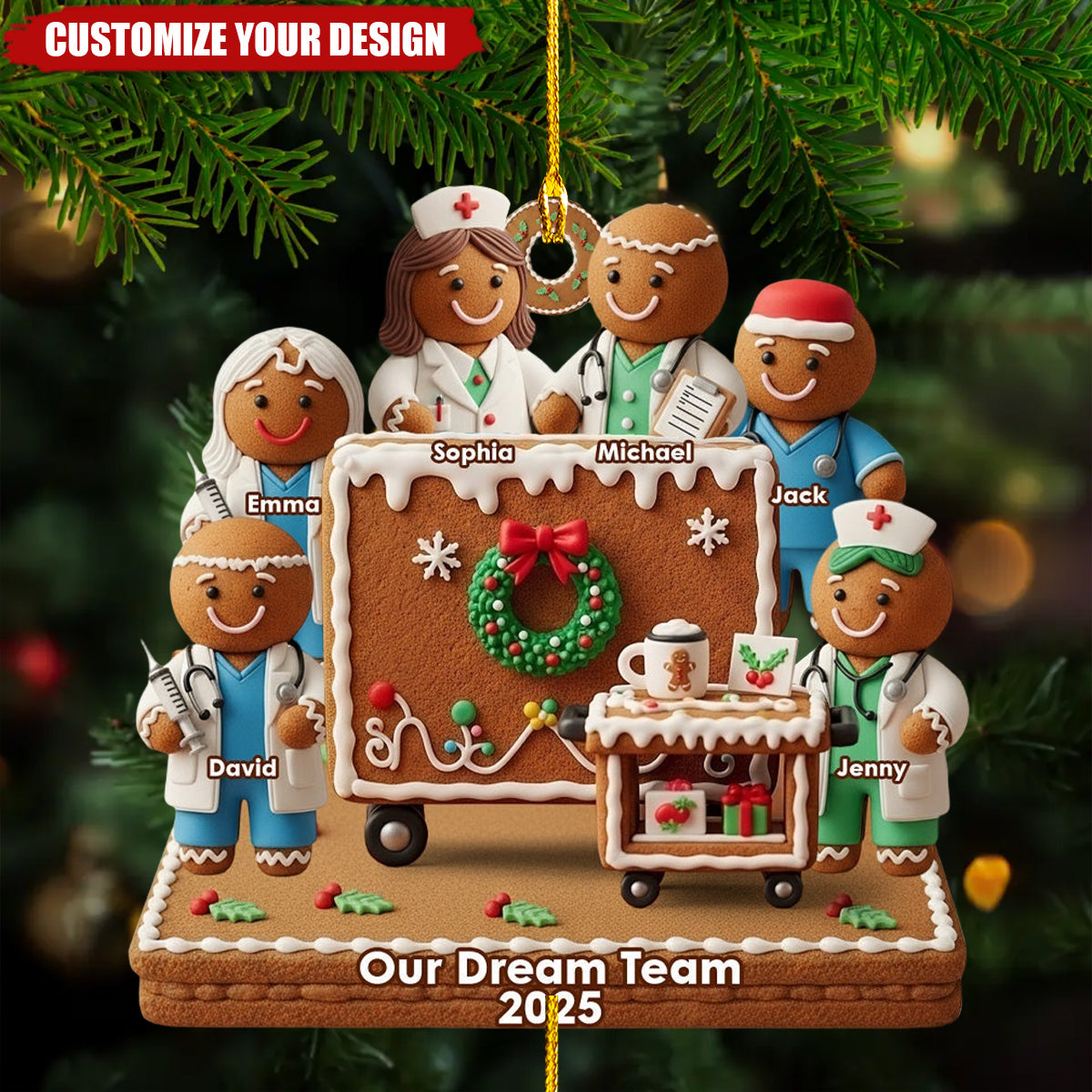 Hospital Dream Team - Personalized Nurse Acrylic Ornament