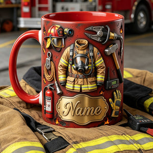 Personalized Fire Fighter Mug, Firefighter Gift Idea, Fireman Coffee Mug