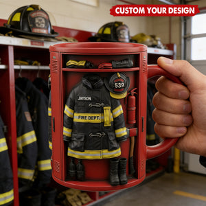 Firefighter Locker Mug - Personalized Gifts For Firefighter