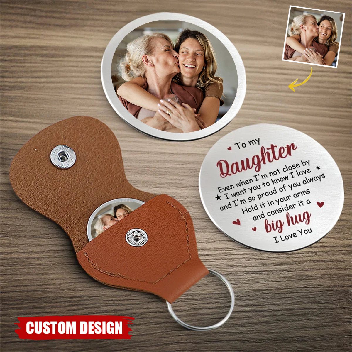 A Hug In Words For When I Can’t Be There To Hold You - Family Personalized Pocket Hug - Gift For Family Members