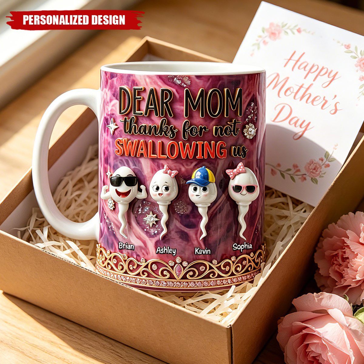 Personalized Funny Sperm Kids Coffee Mug-Gifts For Moms