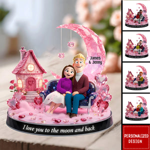 Romantic Couple Acrylic Light Box - Personalized Gifts For Couple