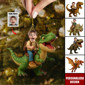 Personalized Dinosaur Ornament-Funny Christmas Gift for Boys