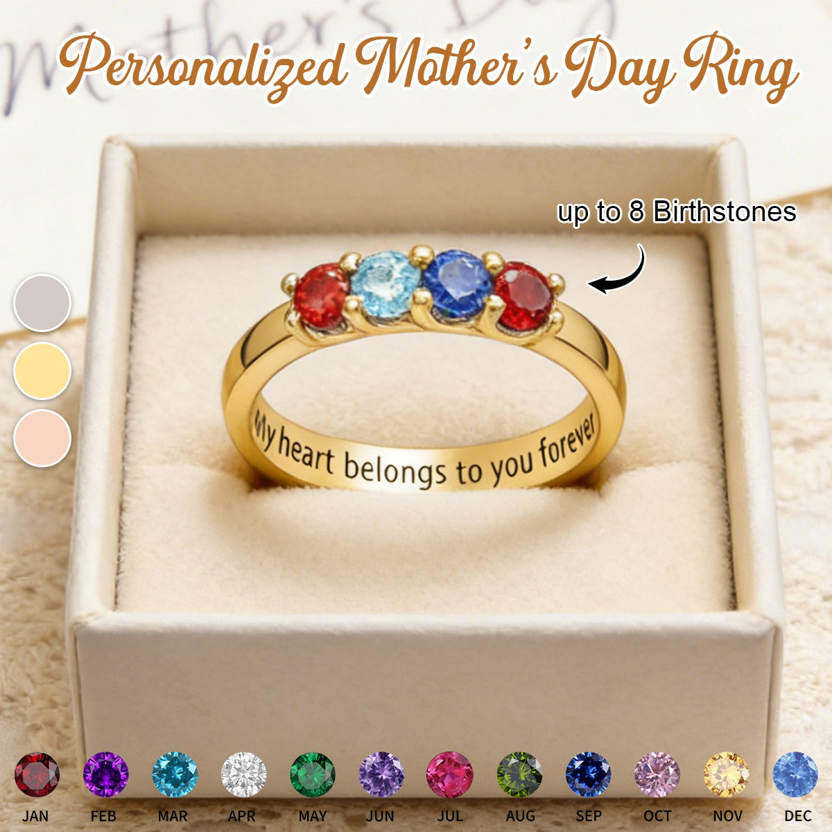Personalized Birthstones-Mother's Day Gift for Mom Grandma