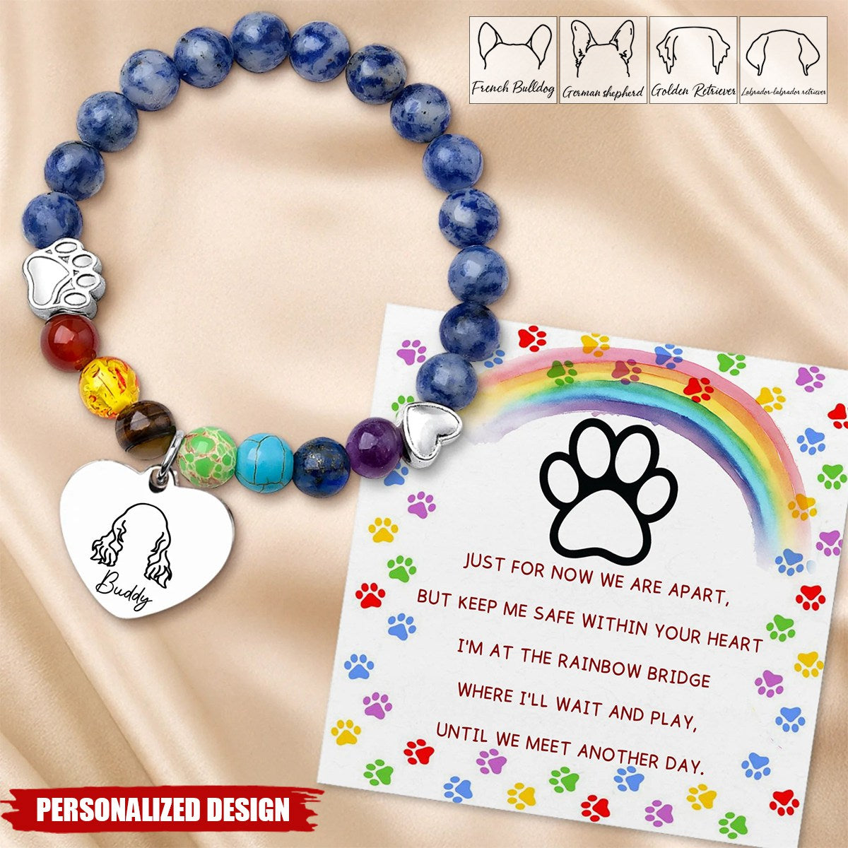 Personalized Rainbow Bridge Bracelet-Gifts For Dogs And Cats