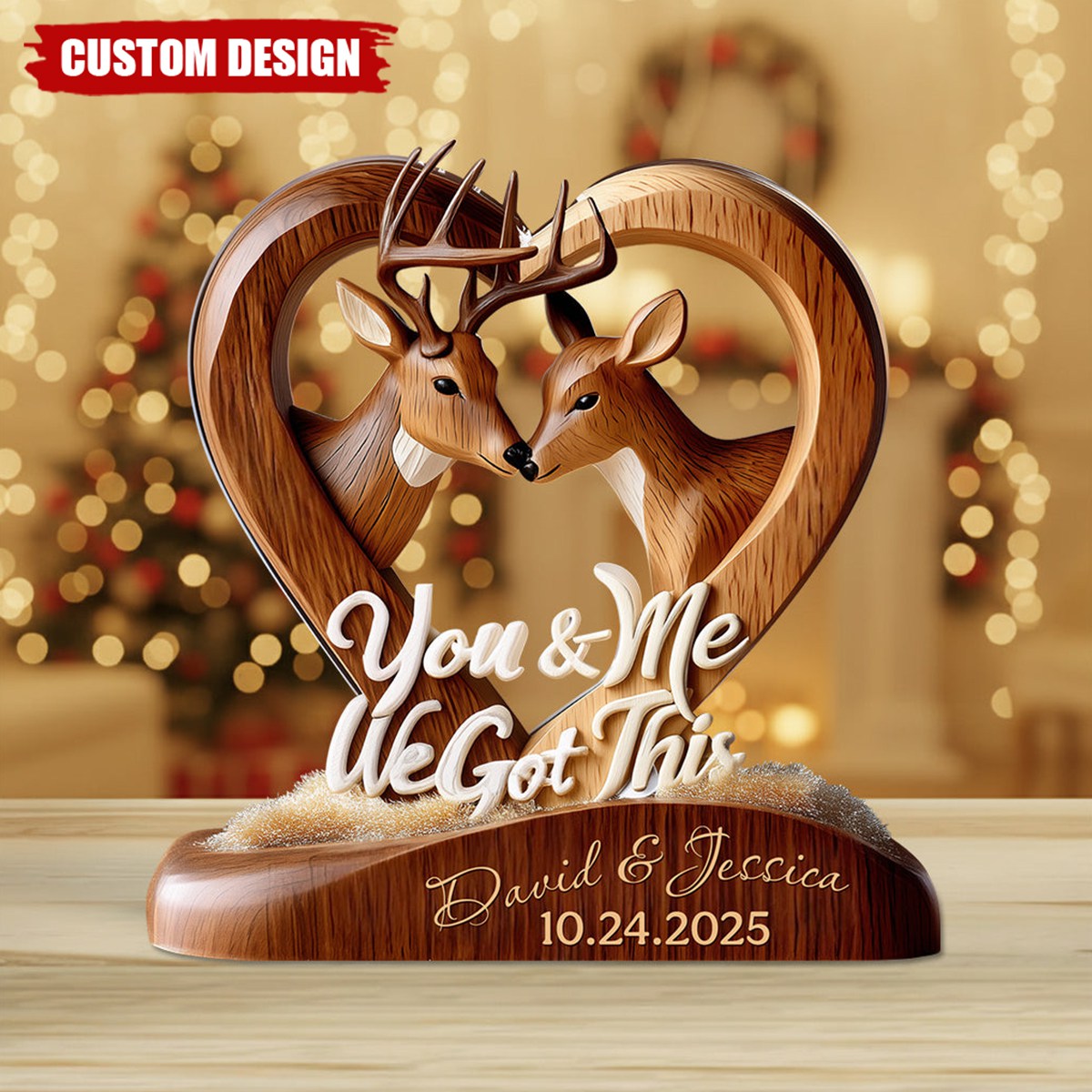 You And Me We Got This - Personalized Hunting Custom Shaped Acrylic Plaque