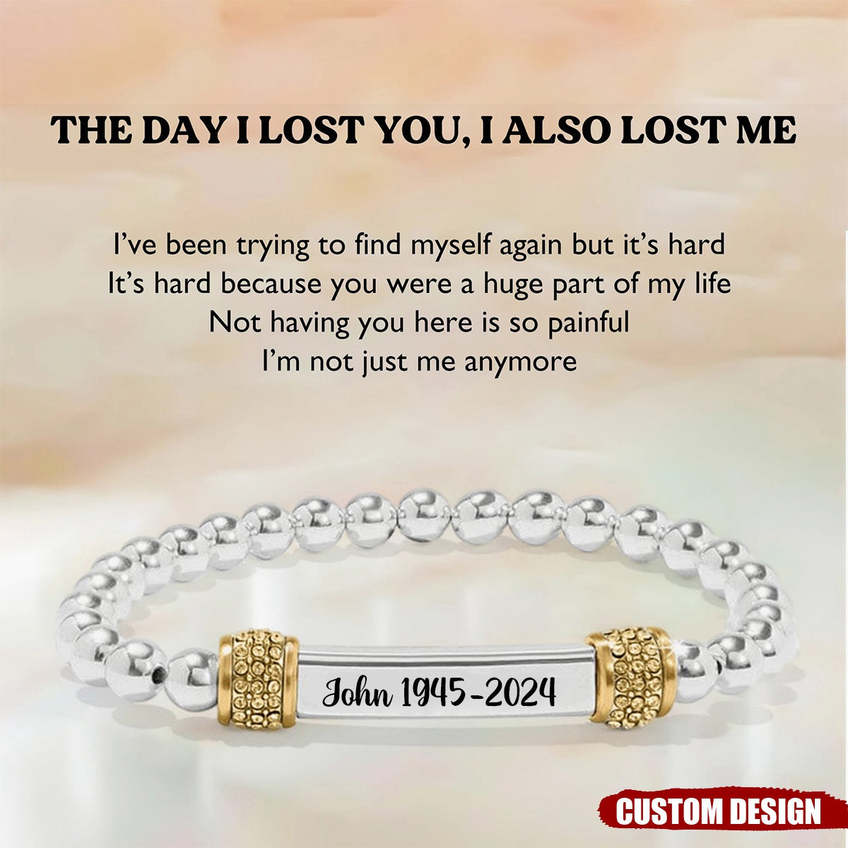 Forever In My Heart - Personalized Memorial Bead Bracelet