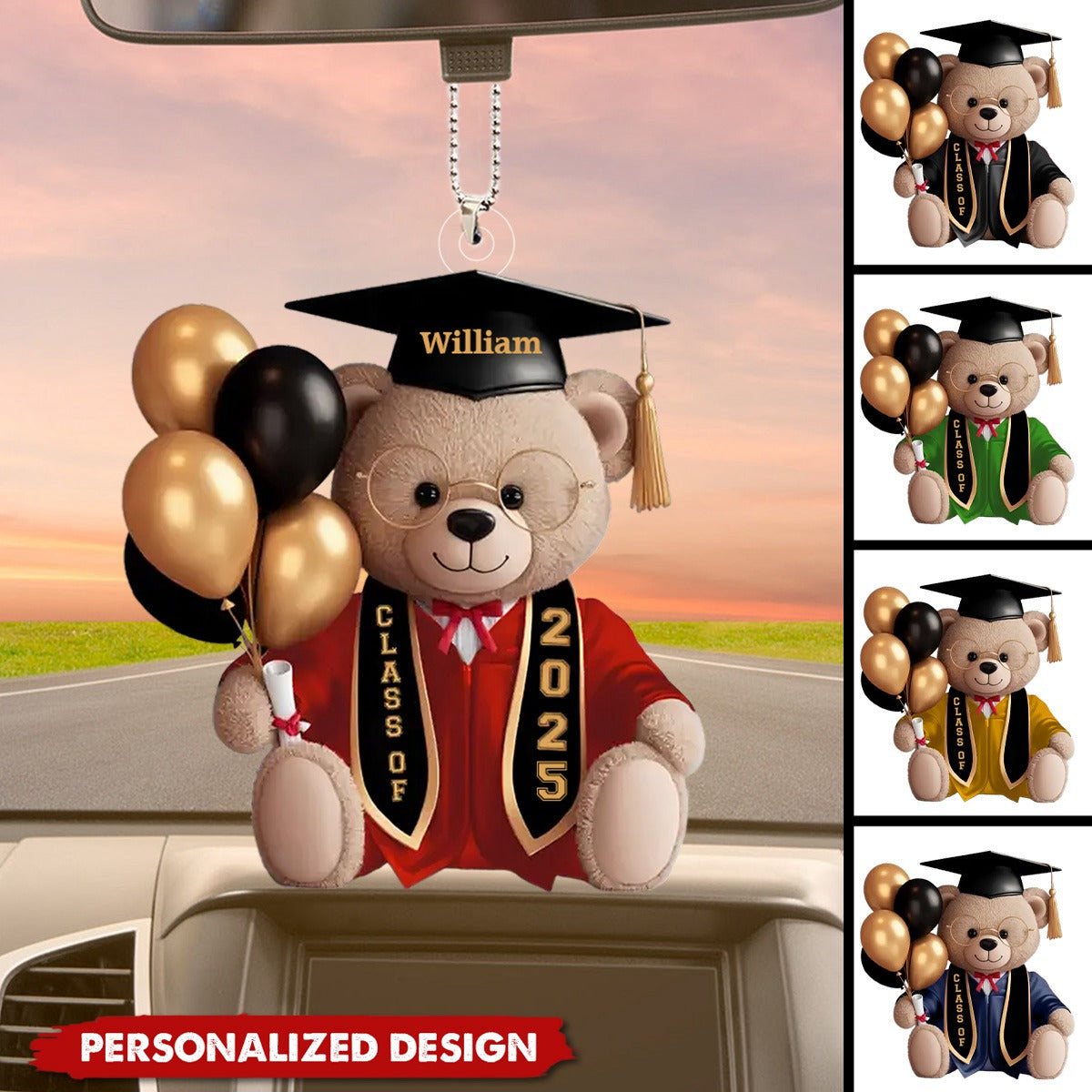Time To Soar-Personalized Car Ornament-Graduation Gift For Family Or Friends