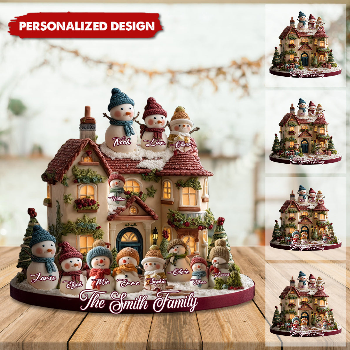 Christmas Time - Personalized Family Custom Shaped Acrylic Plaque