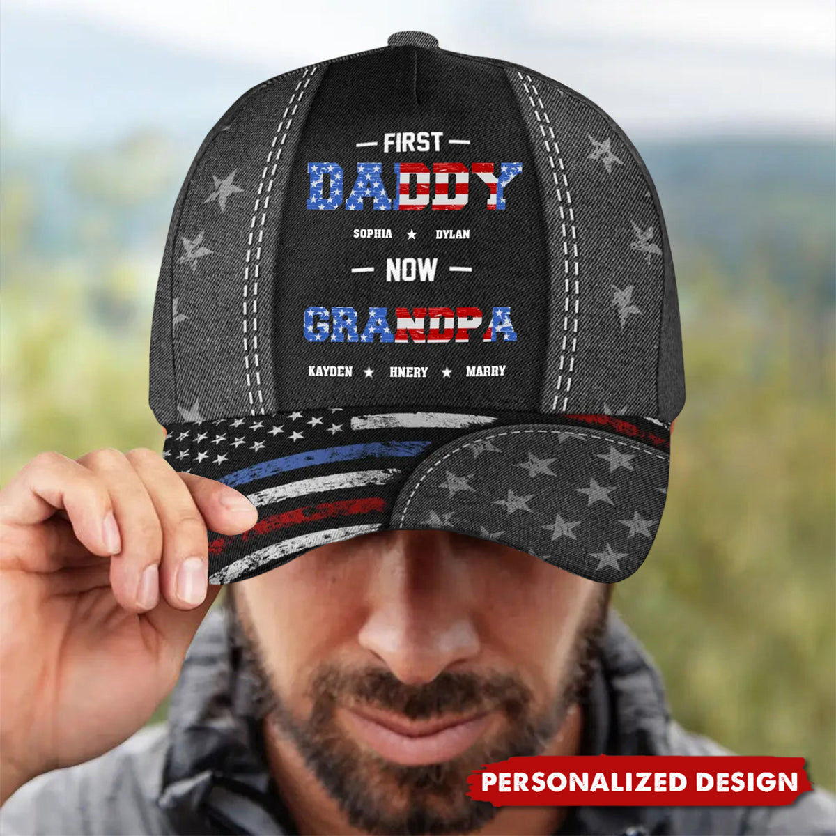 First Dad Now Papa-Personalized Classic Cap