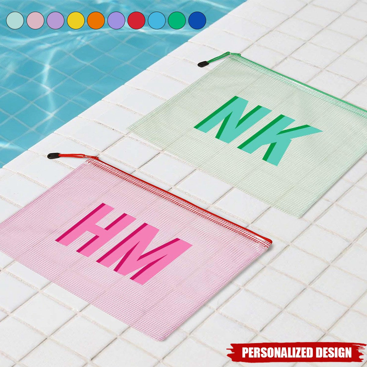 Personalized Beach Pouch/Waterproof Pool Bag-Gift For Beach Lovers