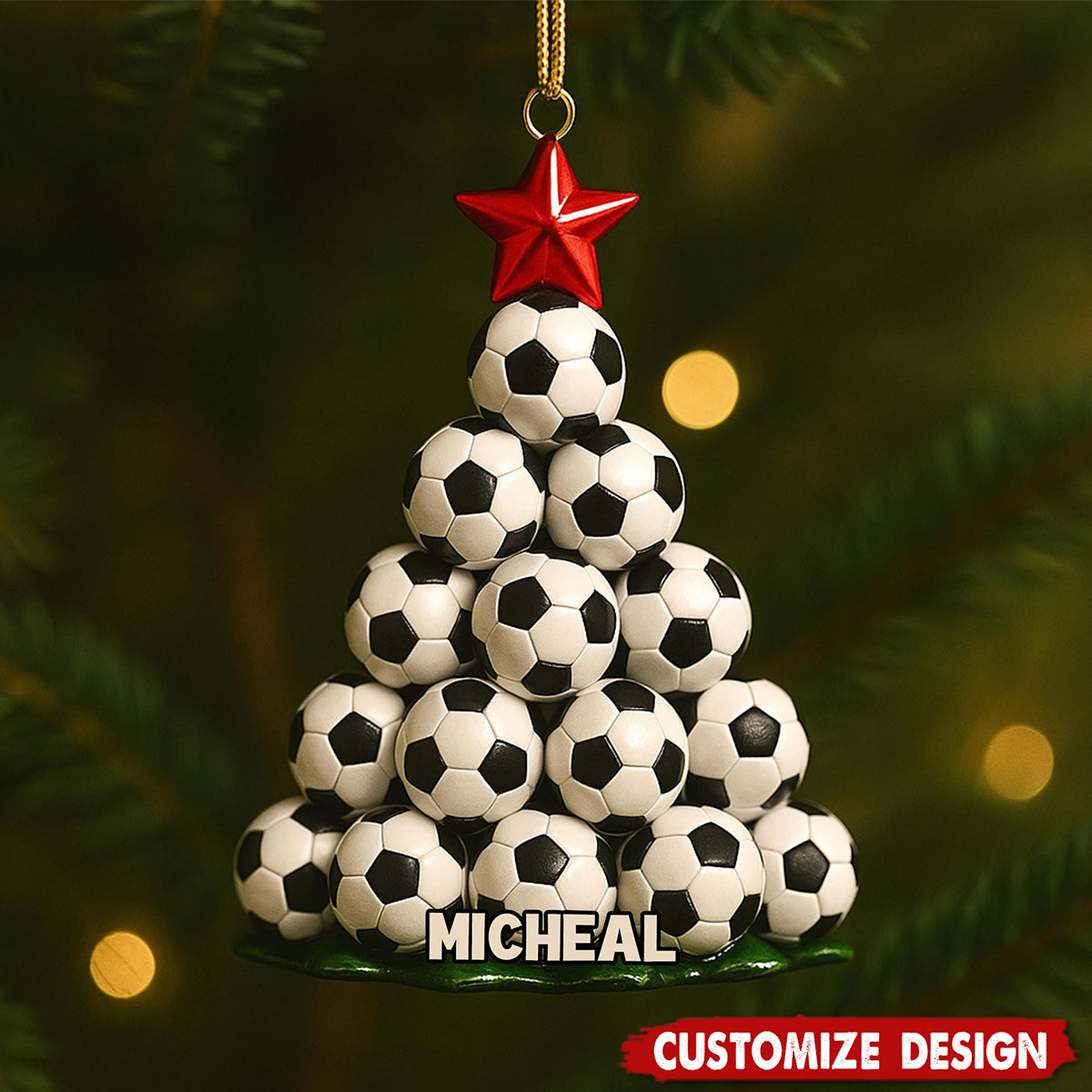 Personalized Soccer Christmas Ornament Great Gift Idea For Soccer Players Soccer Christmas Soccer
