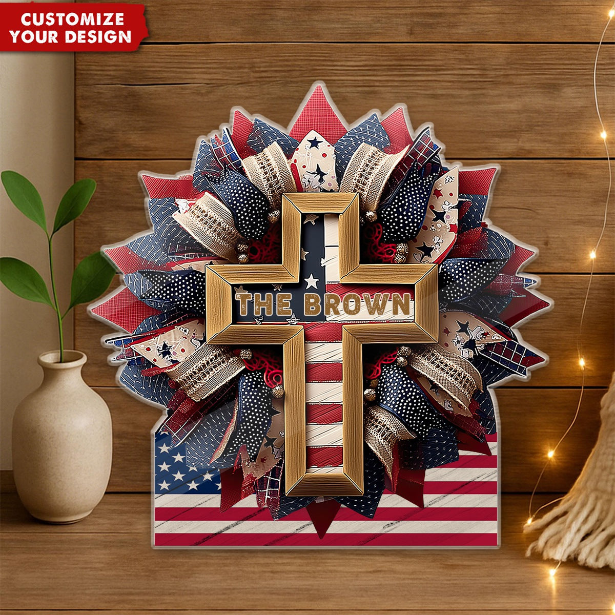 God Bless The American - Personalized Acrylic Plaque