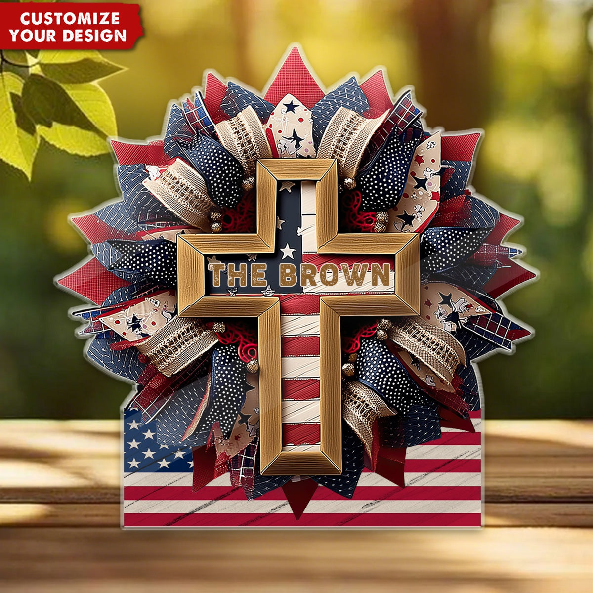 God Bless The American - Personalized Acrylic Plaque