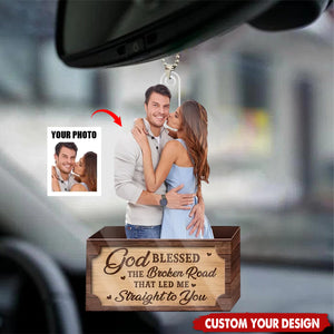 Custom Photo You Make My Heart Skip A Beat - Couple Personalized Custom Car Ornament - Christmas Gift For Husband Wife, Anniversary