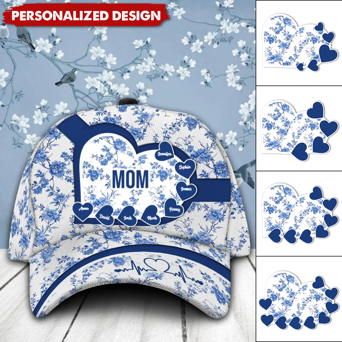 Grandma Floral Version - Personalized Classic Cap