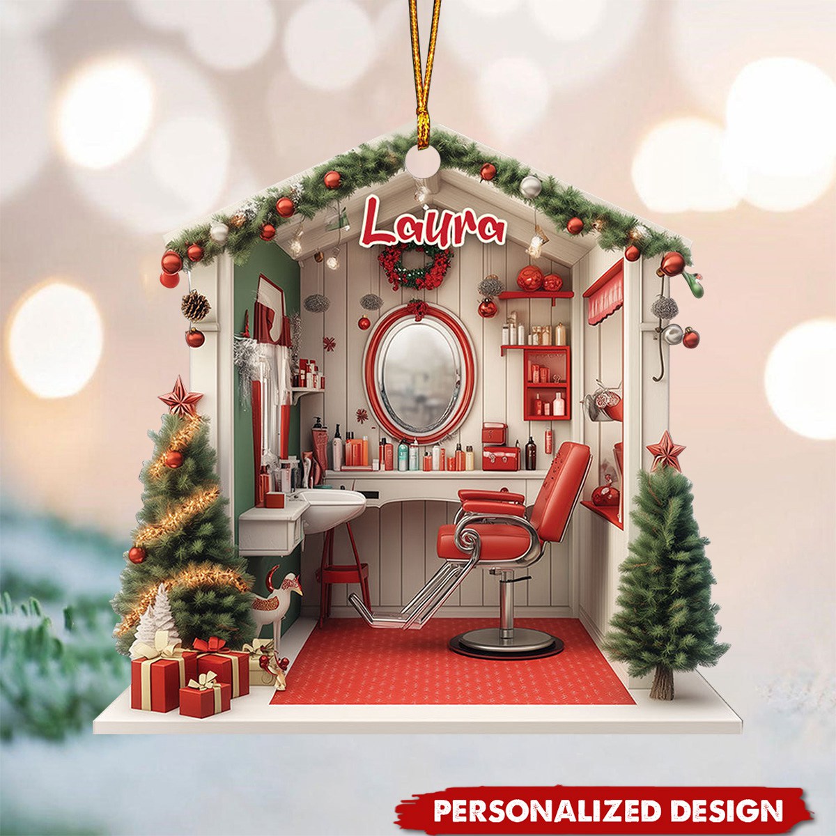 Personalized Hair Salon Ornament-Gift For Hairdresser-2024 New Release
